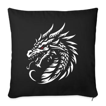 Dragonemblem - Sofakissenbezug 45 x 45 cm - Schwarz - Vorne