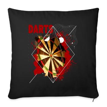 Jeu de fléchettes Dart Dart King 180 Bullseye - Housse de coussin décorative 45 x 45 cm - noir - Devant