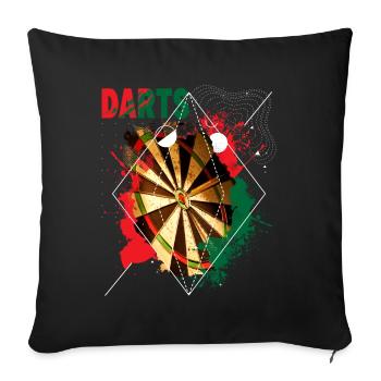 Jeu de fléchettes Dart Dart King 180 Bullseye - Housse de coussin décorative 45 x 45 cm - noir - Devant