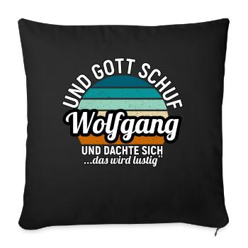 Wolfgang - Sofakissenbezug 45 x 45 cm - Schwarz - Vorne
