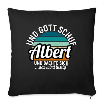 Alfred - Sofakissenbezug 45 x 45 cm - Schwarz - Vorne