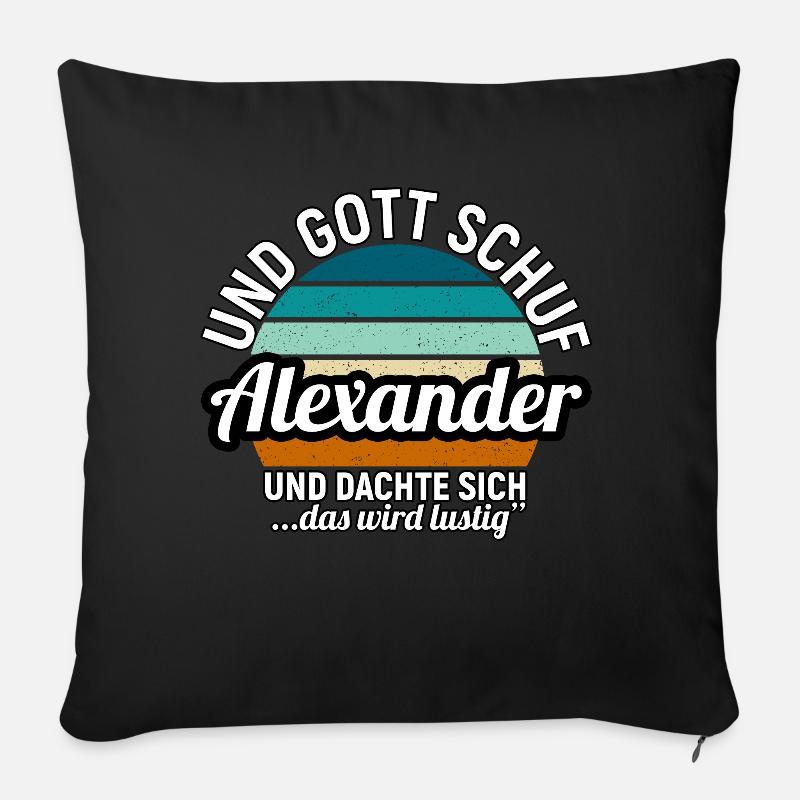 Ali - Sofakissenbezug 45 x 45 cm - Schwarz