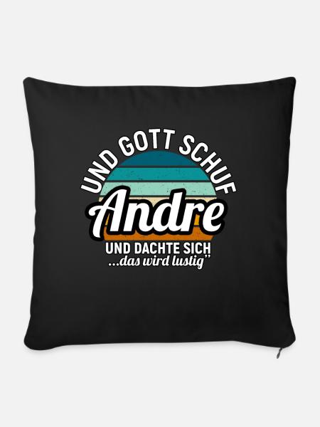 Andreas - Sofakissenbezug 45 x 45 cm - Schwarz