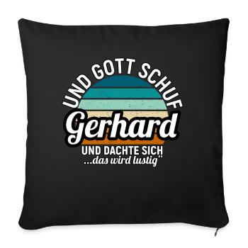 Gerhard - Sofakissenbezug 45 x 45 cm - Schwarz - Vorne