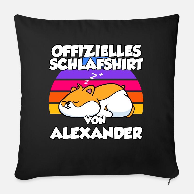 Offizielles Schlafshirt Von Alexander - Sofakissenbezug 45 x 45 cm - Schwarz