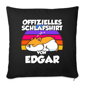 Offizielles Schlafshirt Von Edgar - Sofakissenbezug 45 x 45 cm - Schwarz - Vorne