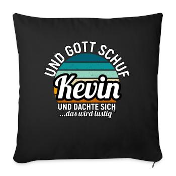 Kevin - Sofakissenbezug 45 x 45 cm - Schwarz - Vorne