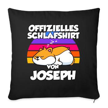Offizielles Schlafshirt Von Joseph - Sofakissenbezug 45 x 45 cm - Schwarz - Vorne