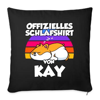 Offizielles Schlafshirt Von Kay - Sofakissenbezug 45 x 45 cm - Schwarz - Vorne