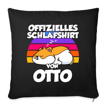 Offizielles Schlafshirt Von Otto - Sofakissenbezug 45 x 45 cm - Schwarz - Vorne