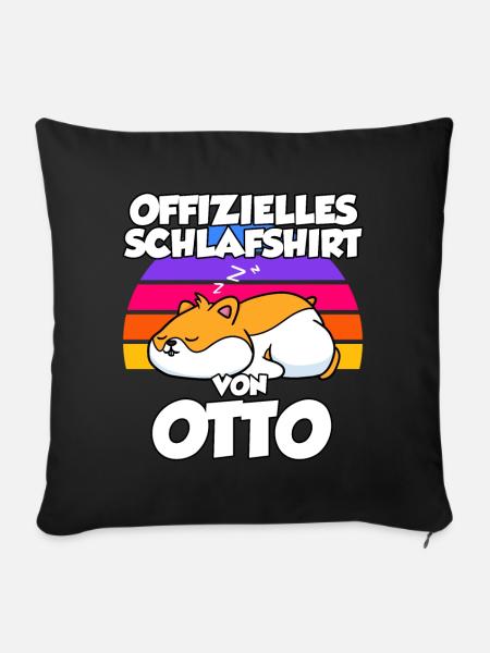 Offizielles Schlafshirt Von Otto - Sofakissenbezug 45 x 45 cm - Schwarz