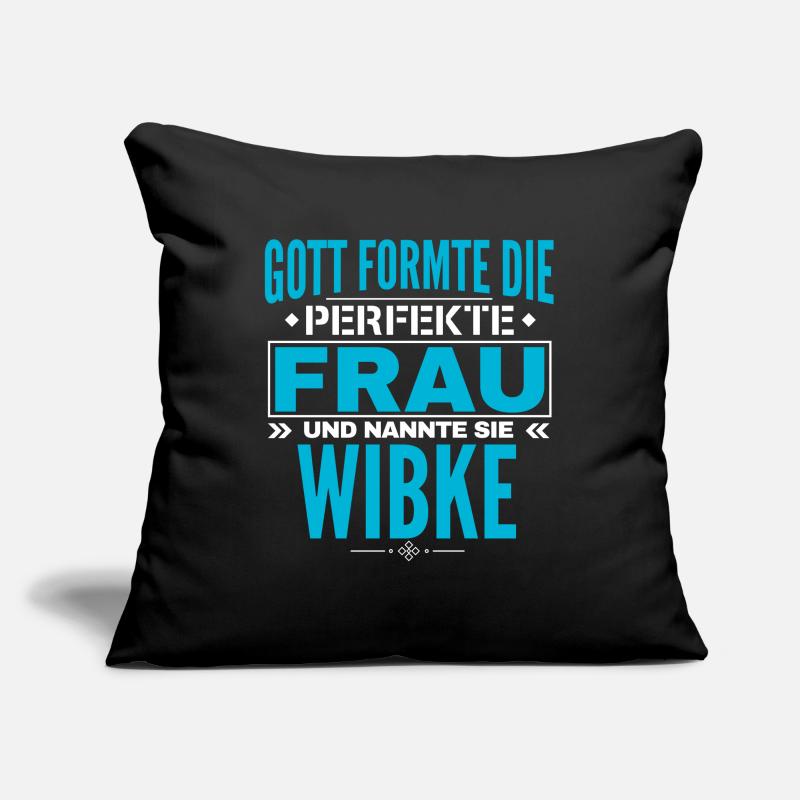 Conception du nom Wibke Housse de coussin décorative 45 x 45 cm