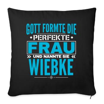 Wiebke Name Design - Housse de coussin décorative 45 x 45 cm - noir - Devant