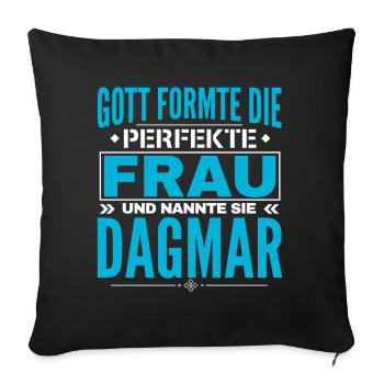 Dagmar Name Design - Sofakissenbezug 45 x 45 cm - Schwarz - Vorne