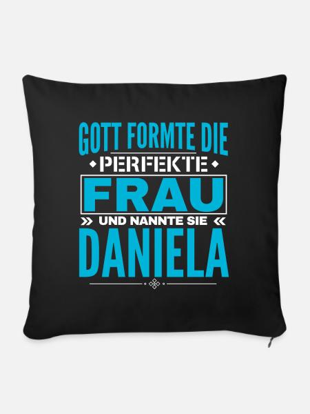 Daniela Name Design - Sofakissenbezug 45 x 45 cm - Schwarz