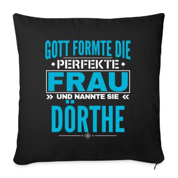 Dörthe Name Design - Housse de coussin décorative 45 x 45 cm - noir - Devant