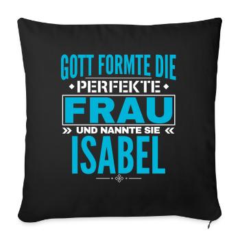 Isabel Name Design - Sofa pillowcase 17,3'' x 17,3'' (45 x 45 cm) - black - Front