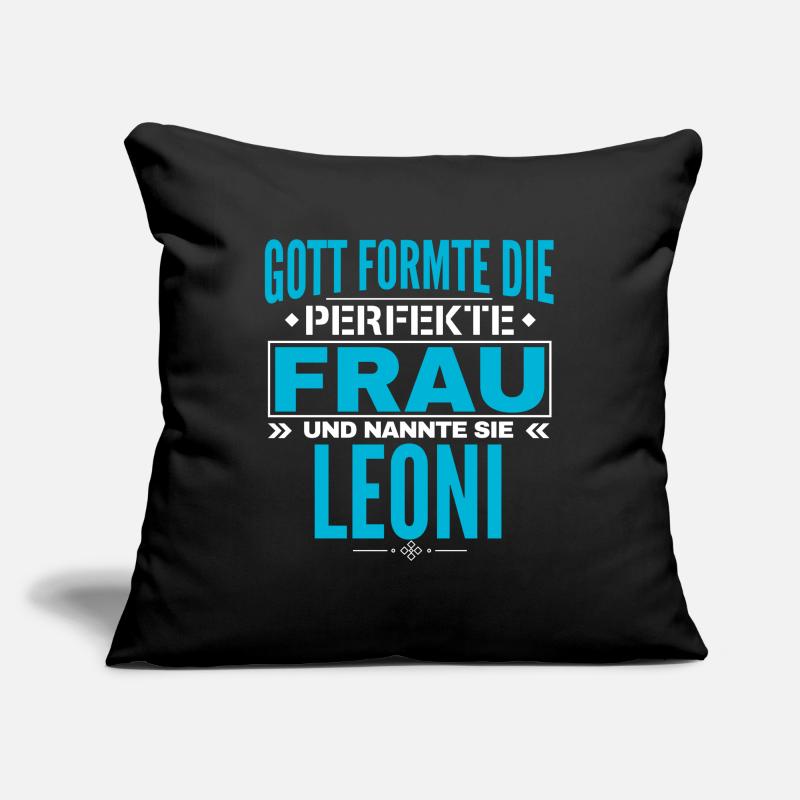 Conception du nom Leoni Housse de coussin décorative 45 x 45 cm