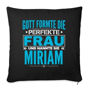 Miriam Name Design - Sofa pillowcase 17,3'' x 17,3'' (45 x 45 cm) - black - Front