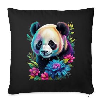 Panda - Sofakissenbezug 45 x 45 cm - Schwarz - Vorne