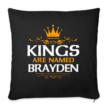 Brayden (en anglais seulement) - Housse de coussin décorative 45 x 45 cm - noir - Devant