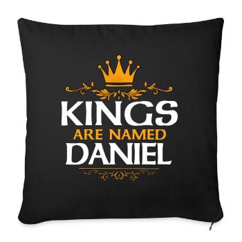 Daniel - Housse de coussin décorative 45 x 45 cm - noir - Devant