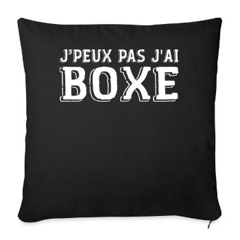 Ich kann nicht Boxen Humor Boxen, Boxer Geschenk - Sofakissenbezug 45 x 45 cm - Schwarz - Vorne