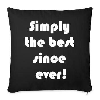 Slogan motivant clair : le meilleur - Housse de coussin décorative 45 x 45 cm - noir - Devant