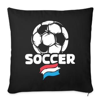 Netherlands Soccer Ball Flag Soccer Team icon - Sofa pillowcase 17,3'' x 17,3'' (45 x 45 cm) - black - Front