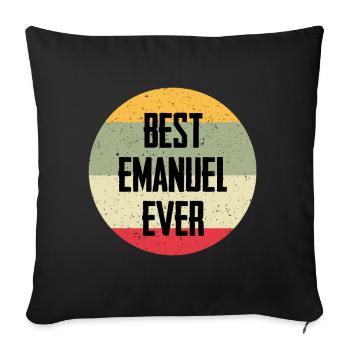 Best Emanuel Ever - Sofa pillowcase 17,3'' x 17,3'' (45 x 45 cm) - black - Front