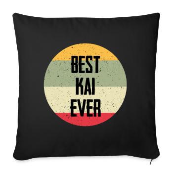 Best Kai Ever - Sofa pillowcase 17,3'' x 17,3'' (45 x 45 cm) - black - Front