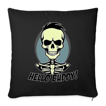 Hello Buddy - Sofakissenbezug 45 x 45 cm - Schwarz - Vorne