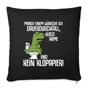 À certains, je souhaite une diarrhée permanente - Housse de coussin décorative 45 x 45 cm - noir - Devant