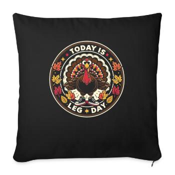 Turkey Leg Day Bash - Sofa pillowcase 17,3'' x 17,3'' (45 x 45 cm) - black - Front