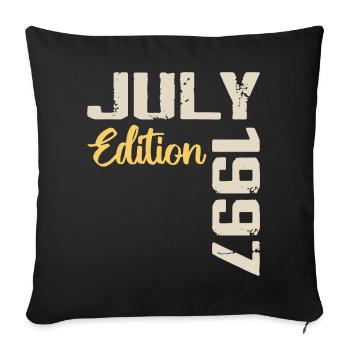July 1997 Birthday Shirt July 1997 - Sofa pillowcase 17,3'' x 17,3'' (45 x 45 cm) - black - Front
