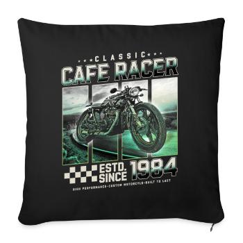 Cafe Racer Construit en 1984 cadeau d’anniversaire - Housse de coussin décorative 45 x 45 cm - noir - Devant