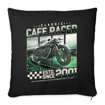 Cafe Racer built in 2001 - Sofa pillowcase 17,3'' x 17,3'' (45 x 45 cm) - black - Front