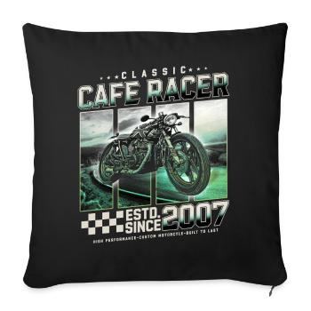 Cafe Racer built in 2007 - Sofa pillowcase 17,3'' x 17,3'' (45 x 45 cm) - black - Front