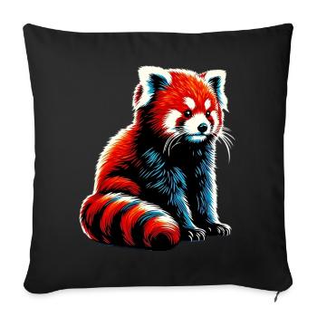 Petit panda - Housse de coussin décorative 45 x 45 cm - noir - Devant