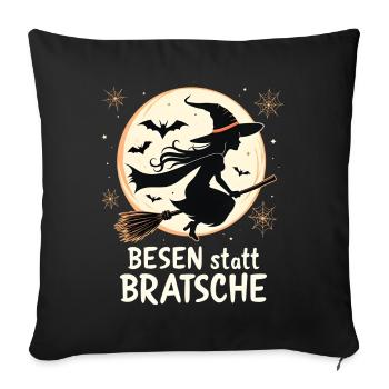 alto alto musicien Halloween amusant dicton - Housse de coussin décorative 45 x 45 cm - noir - Devant