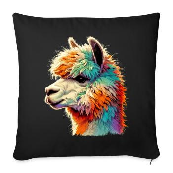 Alpaca - Sofa pillowcase 17,3'' x 17,3'' (45 x 45 cm) - black - Front