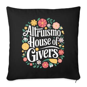 Altruismo Selfless Giving Giving School Spirit - Sofa pillowcase 17,3'' x 17,3'' (45 x 45 cm) - black - Front