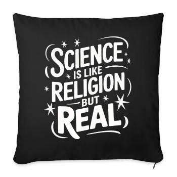 Atheism, Atheist, Anti-Religion, Agnostic - Sofa pillowcase 17,3'' x 17,3'' (45 x 45 cm) - black - Front
