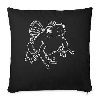 Frog Toad Wings - Sofa pillowcase 17,3'' x 17,3'' (45 x 45 cm) - black - Front