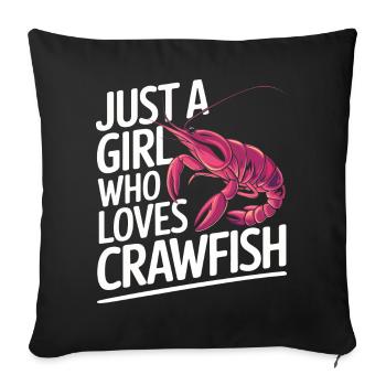 Homards, crabes, crevettes, fruits de mer - Housse de coussin décorative 45 x 45 cm - noir - Devant