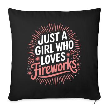 Pyrotechnics Fireworks Pyrotechnics - Sofa pillowcase 17,3'' x 17,3'' (45 x 45 cm) - black - Front