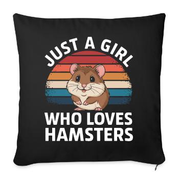 Hamster - Sofakissenbezug 45 x 45 cm - Schwarz - Vorne