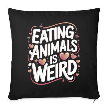 Végétarien Végétalien Végétarien Végétarien - Housse de coussin décorative 45 x 45 cm - noir - Devant