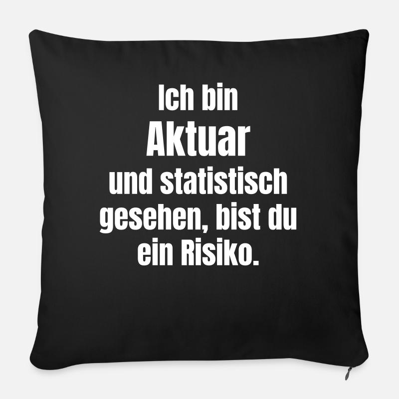 Aktuar - Sofakissenbezug 45 x 45 cm - Schwarz