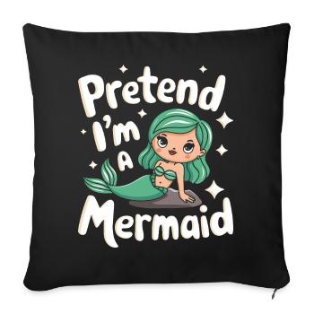Meerjungfrau Fabel Meerjungfrauen Märchen - Sofakissenbezug 45 x 45 cm - Schwarz - Vorne